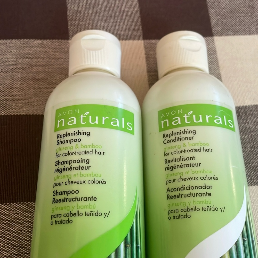 Avon Naturals Replenishing Shampoo & Conditioner Set 250ml NWOB ginseng bamboo‎